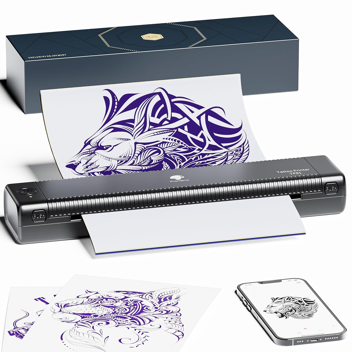 Imprimante de modèles de tatouage sans fil Phomemo TP81 (mise à niveau)