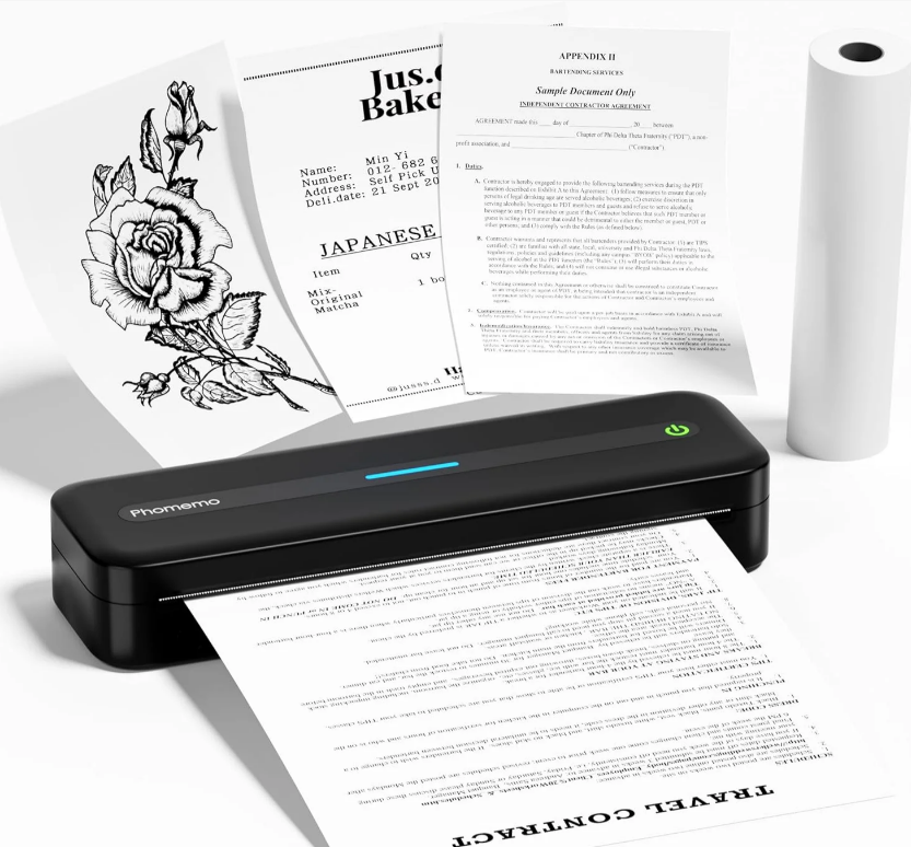Phomemo M03AS Mini Imprimante Portable Imprimante Thermique 300dpi  Bluetooth Imprimante Photo,Compatible avec Les iOS & Android pour  l'assistant d'apprentissage,Notes D'étude,Journal de Décoration :  : Fournitures de bureau