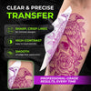 Phomemo New Version Tattoo Stencil Paper, 100 Sheets, A4 Size, Pink Thermal Stencil Paper for Tracing Crisp, DIY Tattoo Tracing Paper, For M08F Printers, Tattoo Supplies for Studios & Beginners for standard printer