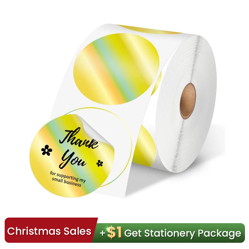 Phomemo 2" Golden Thermal Holographic Sticker for Shipping Label Printer