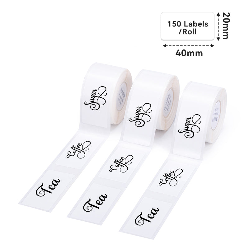 Phomemo 20x40mm White Adhesive Thermal Label for D50-Label Dimensions