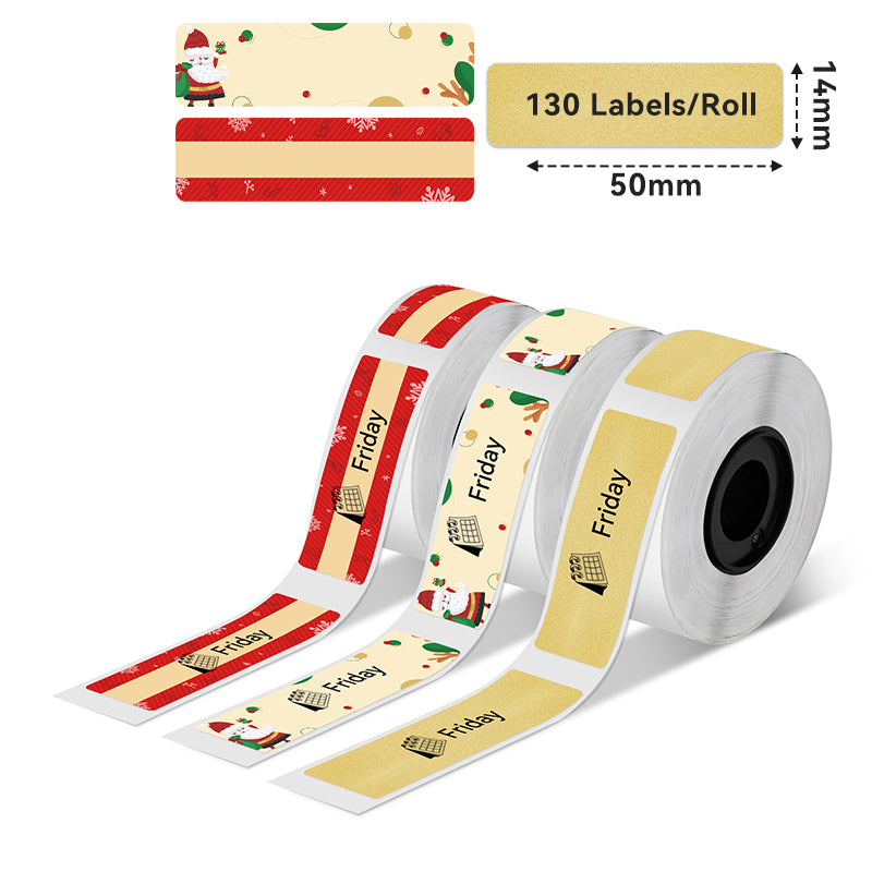 Phomemo D30/D35/Q30/Q30S Label Maker Tape 🎄Christmas Pattern🎅-Label Dimensions