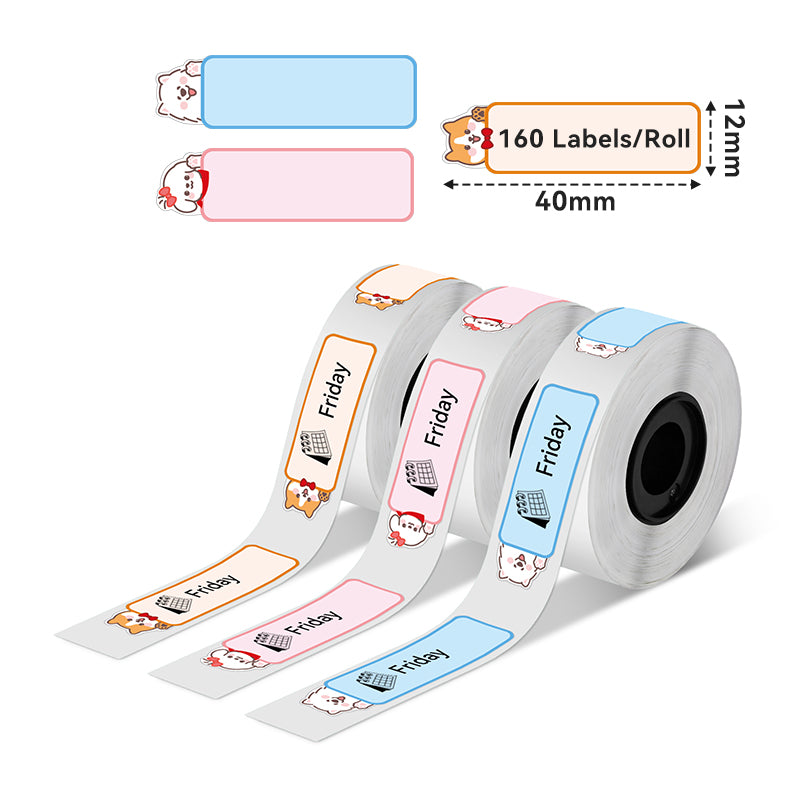 Phomemo 12x40mm Dogs Pattern Label for D30/D35/Q30/Q30S