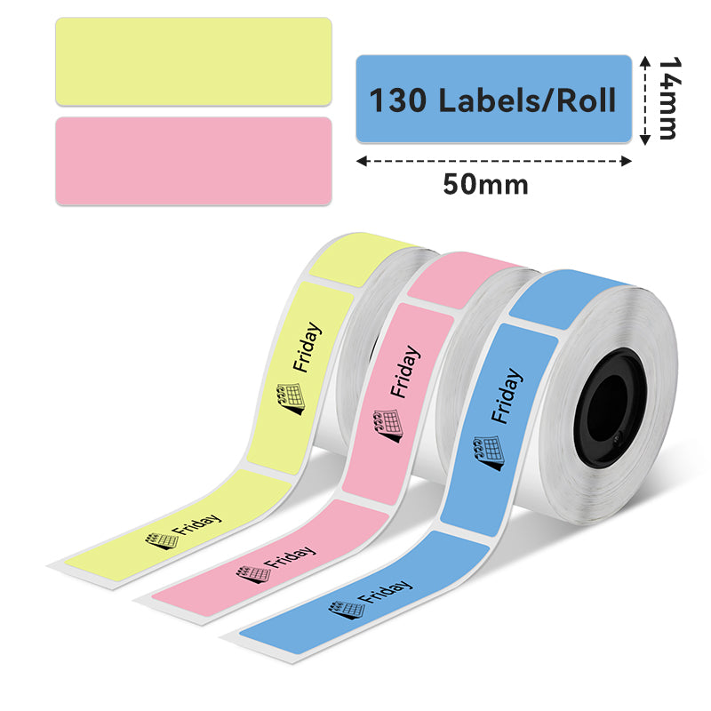 Phomemo 14x50mm Pure Color Label for D30/D35/Q30/Q30S-Label Dimensions