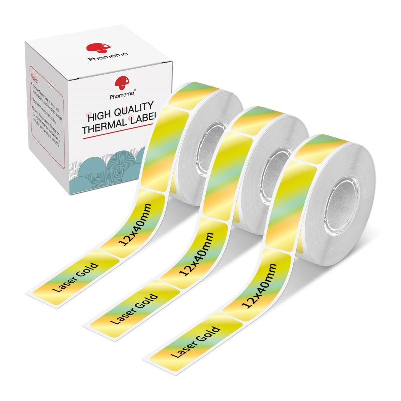Phomemo Laser Gold Adhesive Label Paper for D30 / Q30S / Q30