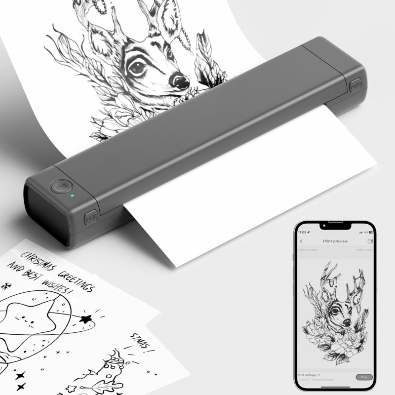 Imprimante de pochoir de transfert de tatouage sans fil M08F