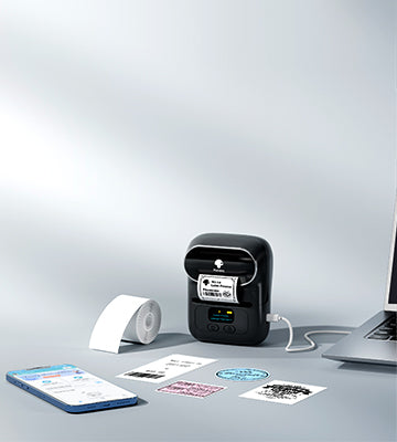 Phomemo M03 Portable Printer-2023 Bluetooth Portable Printer Photo Printer  Wireless Portable Mobile Printer Thermal Printer Compatible with iOS +