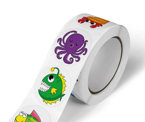 For Kids Round Sea Animal Stickers