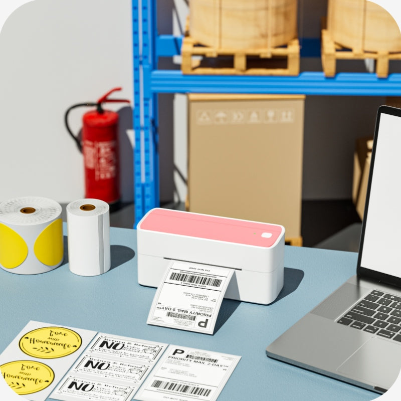 Phomemo shipping label printer used in logistics, perfect for printing clear and durable shipping labels to streamline the shipping process.
