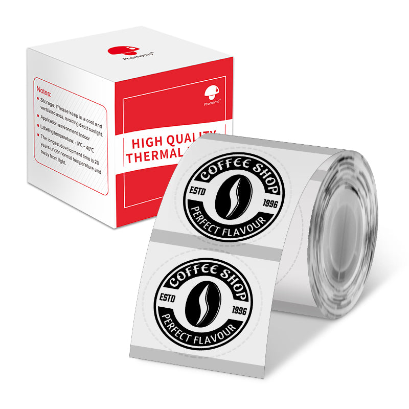 Phomemo 60×60mm Transparent Round Labels, perfect for M200/M220/M221