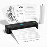 Phomemo M832 Bluetooth portable printer printing clear A4 paper