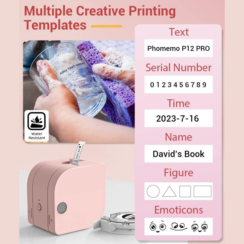 Phomemo P12 pro label machine can print creative labels 