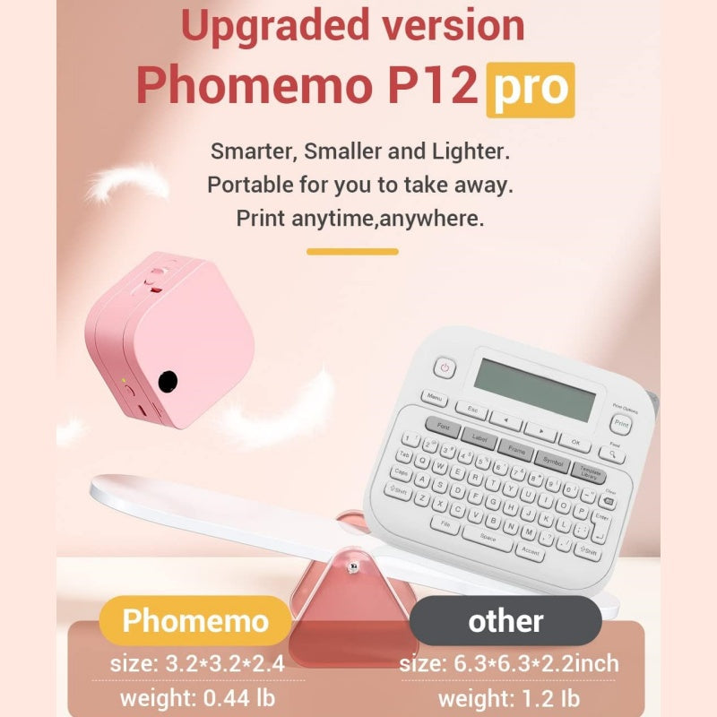 Phomemo P12 pro label machine is an upgraded verison