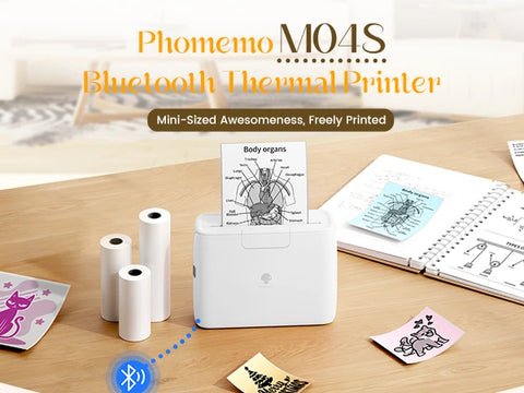 Phomemo M04Sサーマルステッカープリンター
