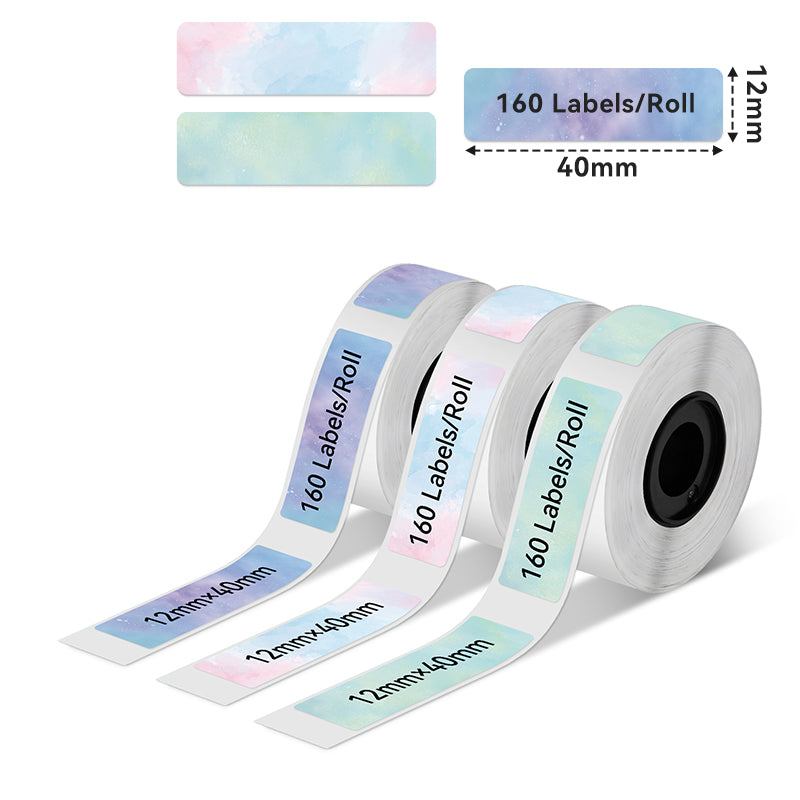 Phomemo 12x40mm Starry Night Label for D30/D35/Q30/Q30S-Label Dimensions