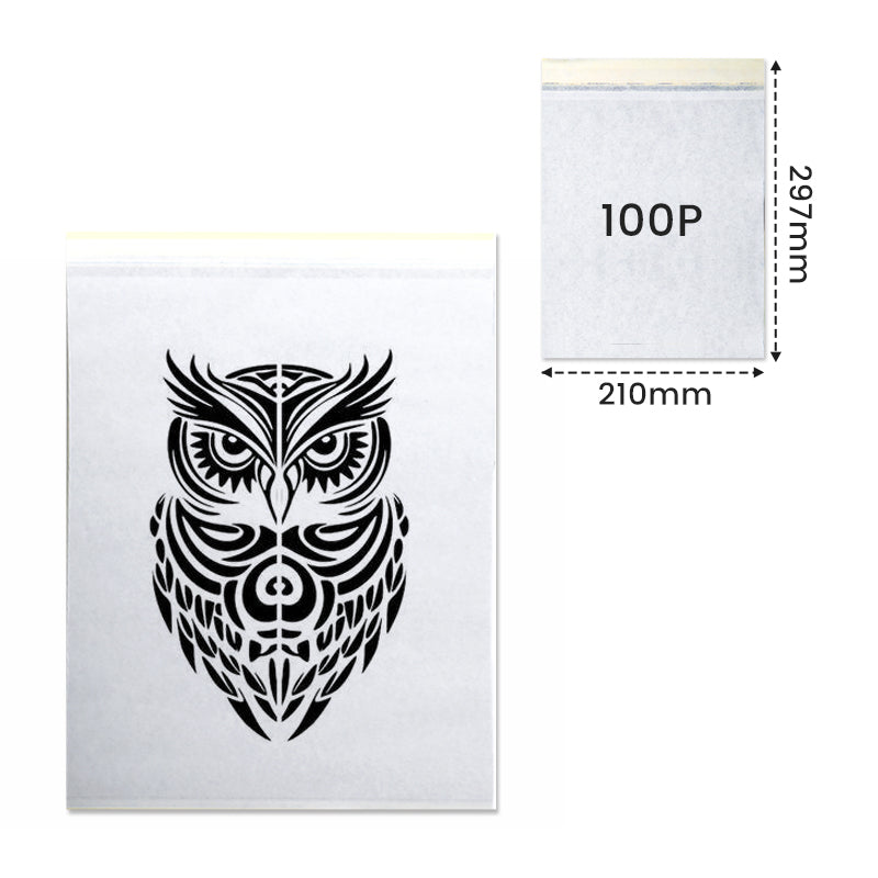 Phomemo tattoo stencil paper with dimensions specified