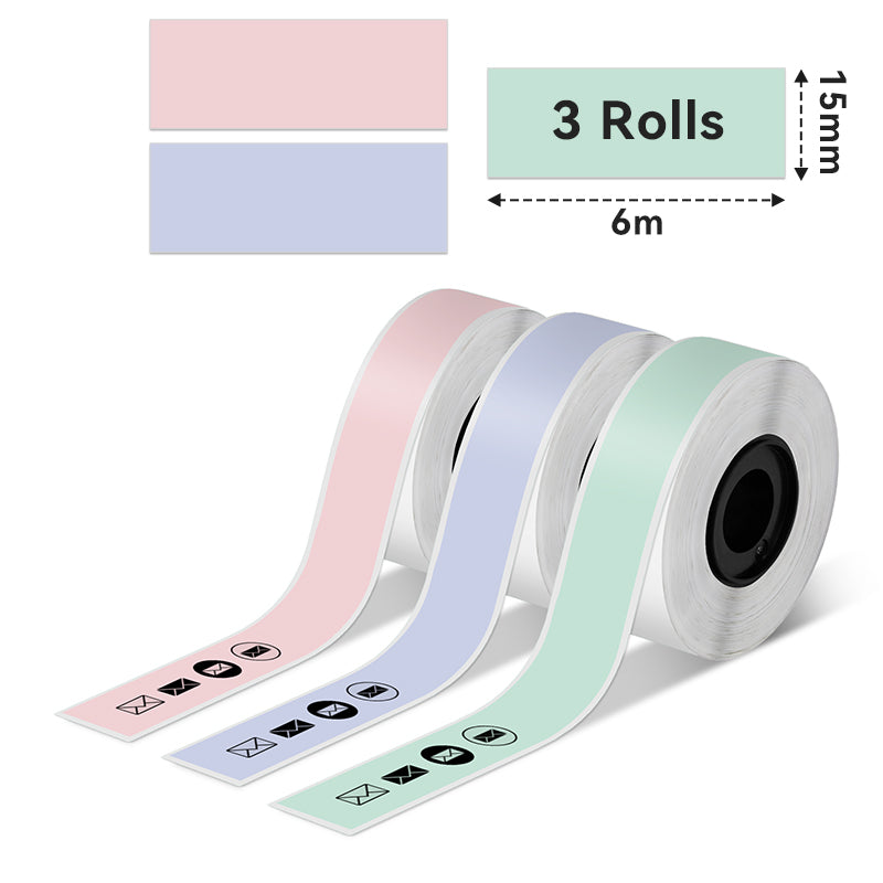 Phomemo 15mmx6m 3 Colors Continuous Label for D30/D35/Q30/Q30S-Label Dimensions