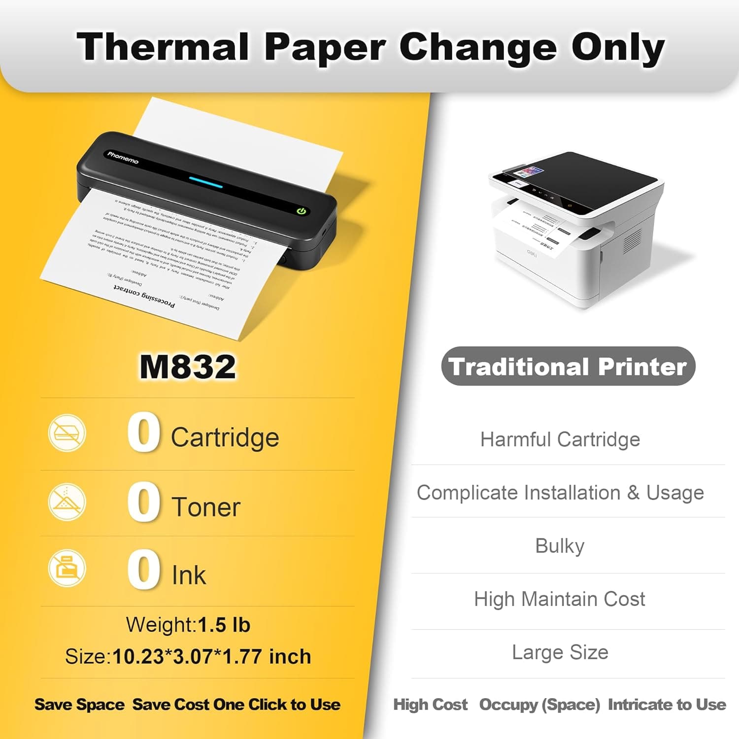 Phomemo-Imprimante d'étiquettes thermiques 152 mmumental