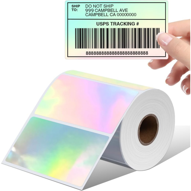 Sliver Thermal Holographic Sticker