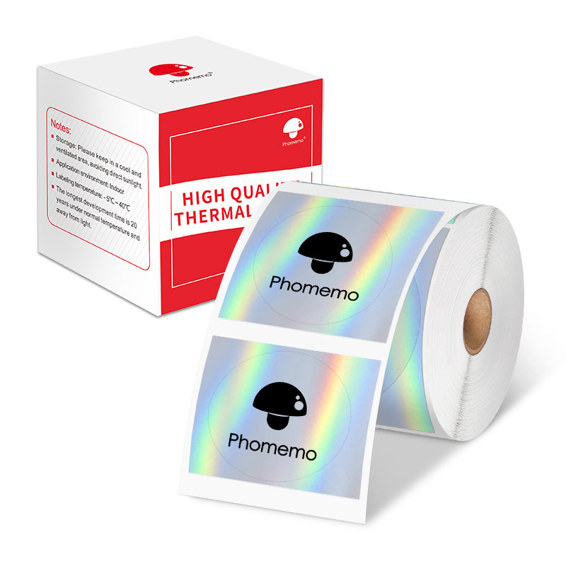 Phomemo 50X50mm Round Holographic Sticker Thermal Label For M110/M120/M200/M200/M221