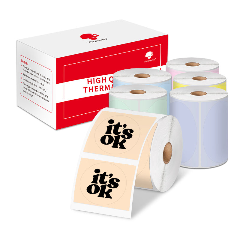 Phomemo_50_X_50mm_Multicolor_Round_Thermal_Label_for_Business_Label_Maker-6Rolls-__1