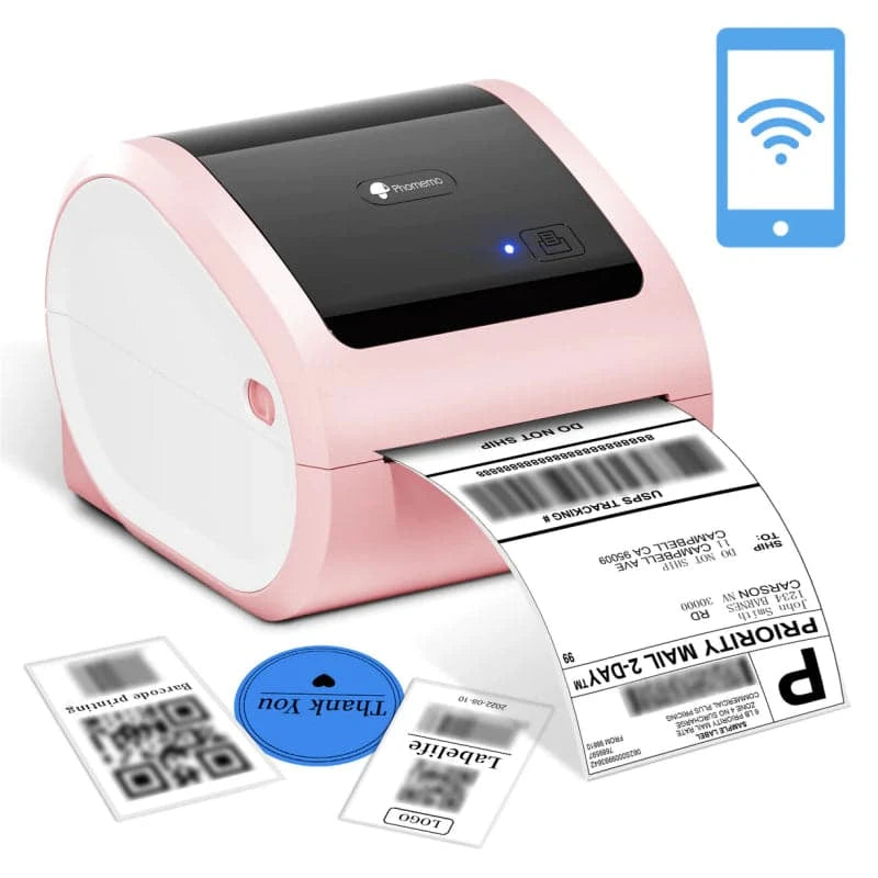 Pink Phomemo D520-BT Bluetooth Shipping Label Printer