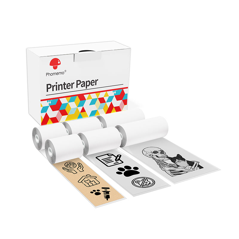 Phomemo Mixed 53/25/15mm Sticker Thermal Paper for M02 Pro/M02S  Printer丨6 Rolls