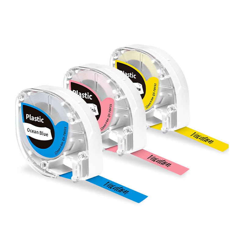 Phomemo 12mmx4m 3 Colors Plastic Label Tapes for P12/P12PRO