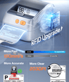 D421R Bluetooth Thermal Label Printer with Screen for Paper Level Display - Shipping Label Printer for Small Business, RFID Auto Size Detection 4x6 Thermal Printer with Segmented Code Screen - Phomemo