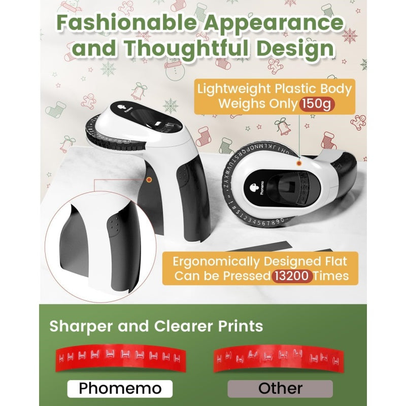 Phomemo E975 Embossing Label Maker Machine with 6 Tapes