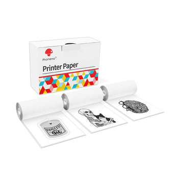 Flash Sale - Phomemo 53mm 20 - year Lasting White Sticker Thermal Paper for M02/M02S/M02Pro/M03/M04S/M04AS/M832/P2S丨3 Rolls - Phomemo