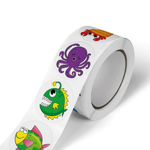 For Kids Round Sea Animal Stickers - Phomemo