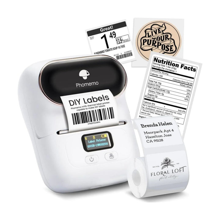 Phomemo M110 Bluetooth-Etikettendrucker, Barcode-Etikettendrucker