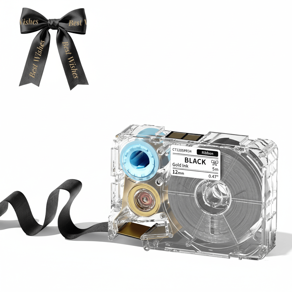 Phomemo 12mmx5m Pastel Blue&White&Red Ribbon Label Tapes for P15/A30 - Phomemo