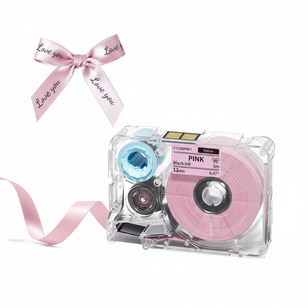 Phomemo 12mmx5m Pastel Blue&White&Red Ribbon Label Tapes for P15/A30 - Phomemo