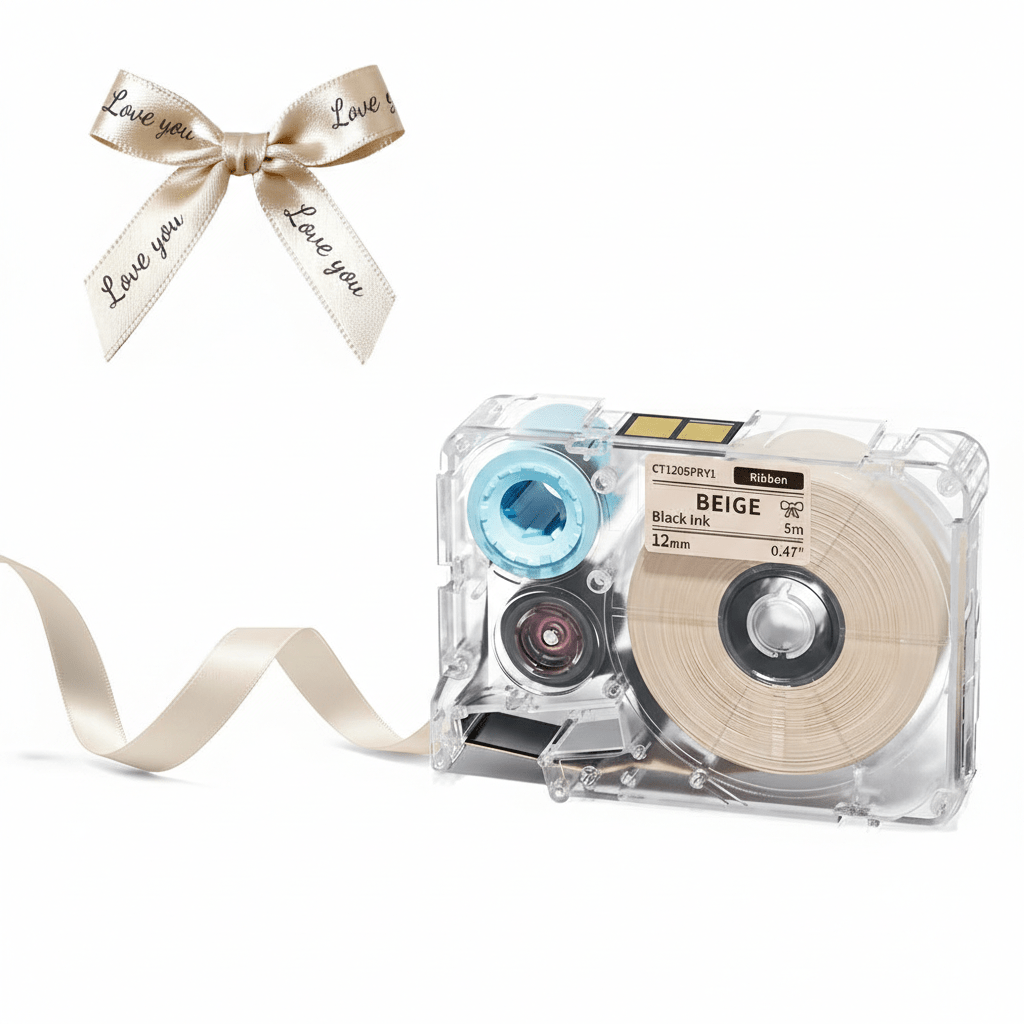 Phomemo 12mmx5m Pastel Blue&White&Red Ribbon Label Tapes for P15/A30 - Phomemo