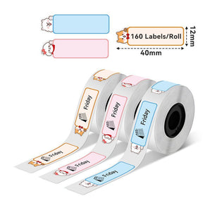 Phomemo 12x40mm Dogs Pattern Label for D30/D35/Q30/Q30S - Phomemo