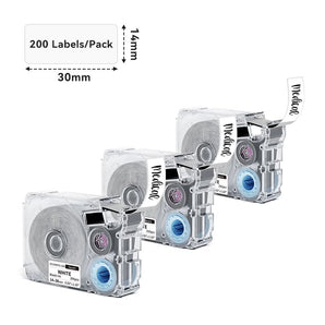 Phomemo 14x30mm Black on White Thermal Transfer Label Tapes for P15/A30 - Phomemo