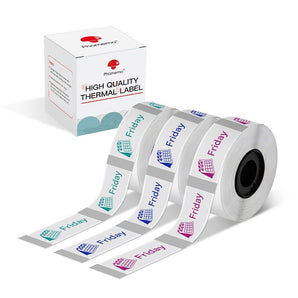 Phomemo 14x30mm Green&Blue&Red on Transparent Labels for D30/D35/Q30/Q30S - Phomemo