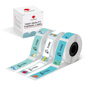 Phomemo 14x50mm Animal Cartoon Pattern Label for D30/D35/Q30/Q30S - Phomemo