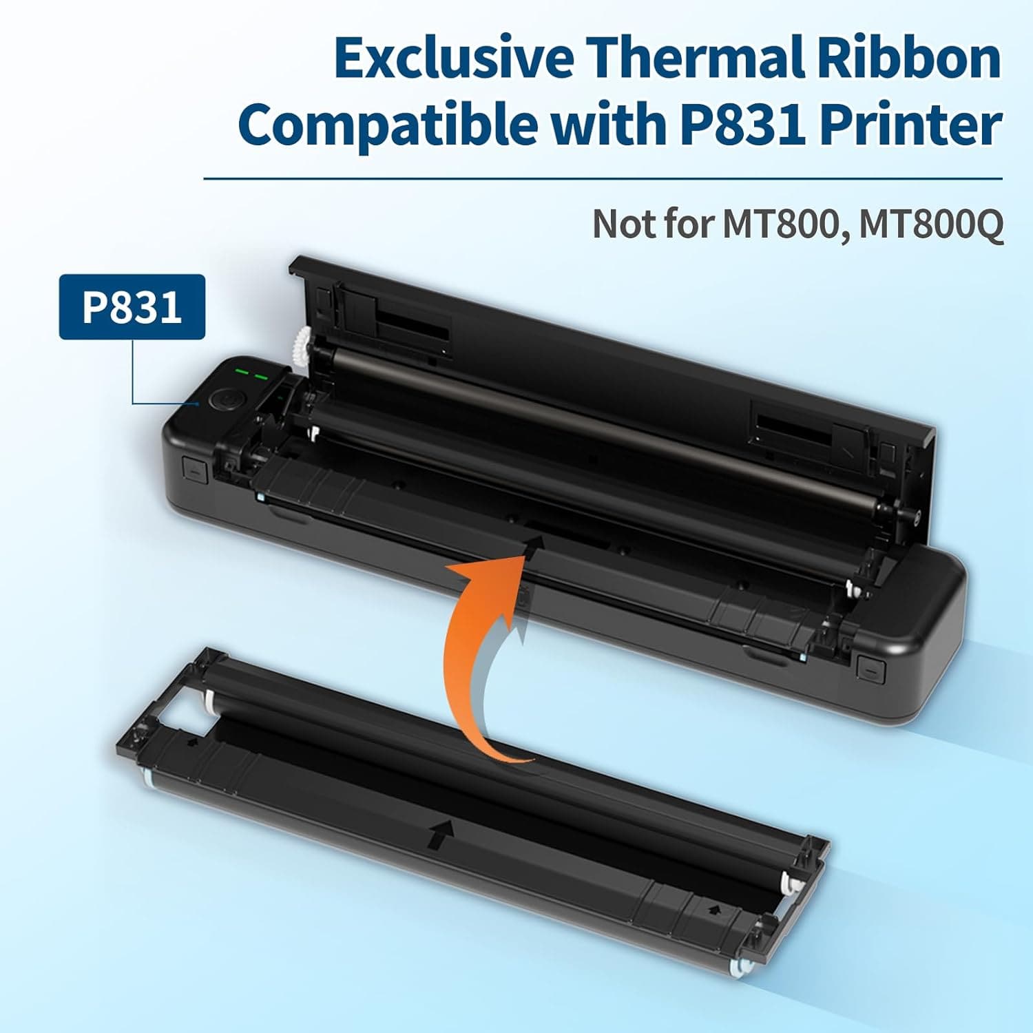 Printer Ribbo Phomemo 2 Roll Exclusive Thermal Transfer Ribbon for P831 Portable Pri