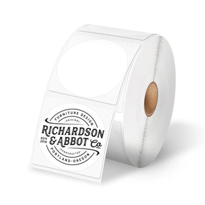 Phomemo 2“ Round Thermal Label For Shipping Label Printer (750 Labels/Roll) - Phomemo