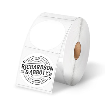Phomemo 2“ Round Thermal Label For Shipping Label Printer (750 Labels/Roll) - Phomemo