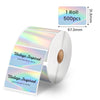 Phomemo 2" Silver Thermal Holographic Sticker for Shipping Label Printer - Phomemo