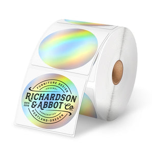 Phomemo 2" Silver Thermal Holographic Sticker for Shipping Label Printer - Phomemo