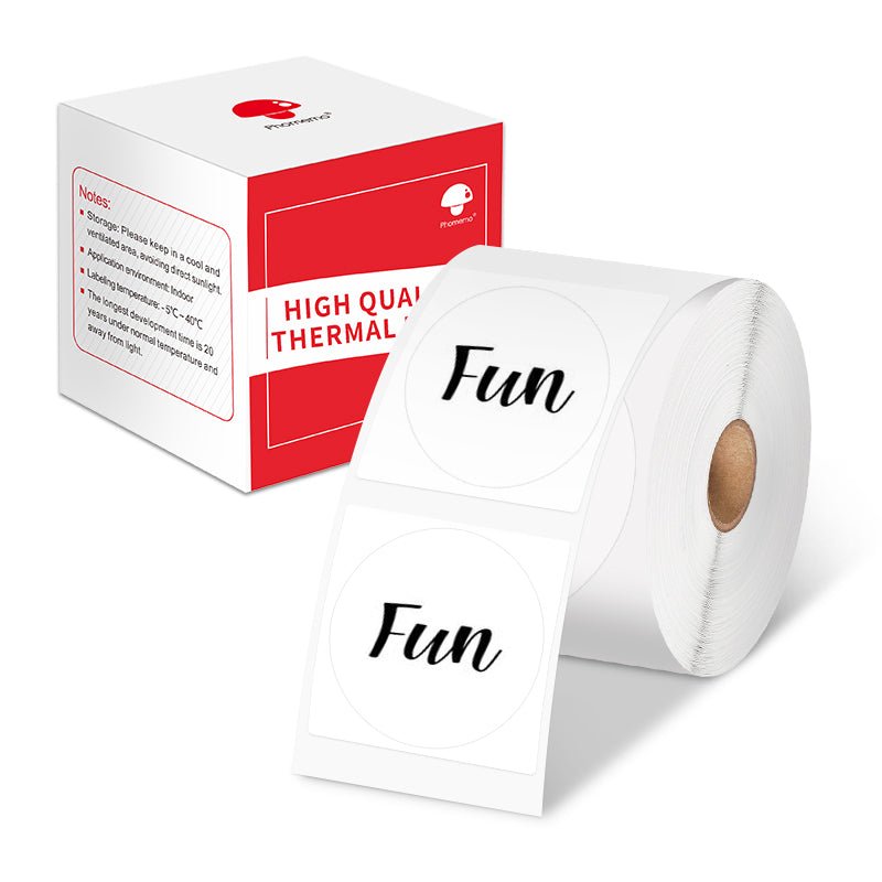 Phomemo 20×20mm Round White Thermal Label For M110/M120/M150/M200/M220/M221 - Phomemo