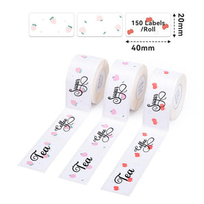Phomemo 20x40mm Apple&Peach&Strawberry Pattrens Thermal Labels for D50 - Phomemo