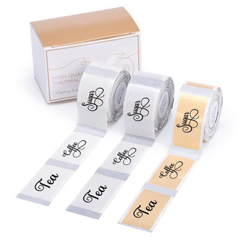 Phomemo 20x40mm Transparent&Golden&Silver Thermal Adhesive Labels for D50 - Phomemo