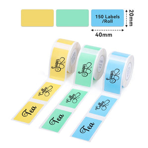 Phomemo 20x40mm Yellow&Blue&Green Adhesive Thermal Labels for D50 - Phomemo
