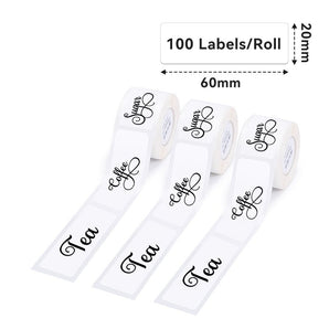 Phomemo 20x60mm White Adhesive Thermal Label for D50 - Phomemo